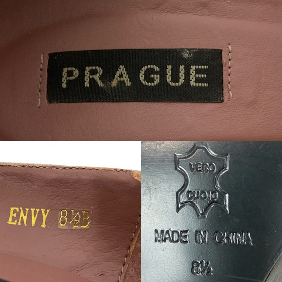 Prague ENVY Leather Snake Print and Metallic Silver D’Orsay Wedge Heels 8.5B - Picture 11 of 12